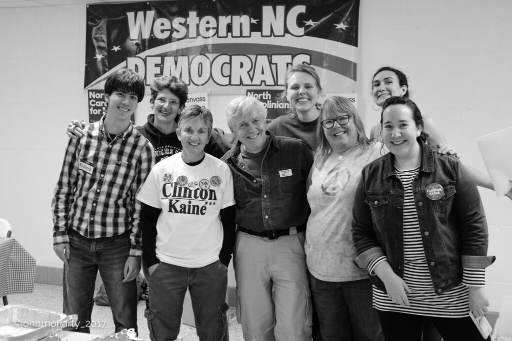 Tom Sullivan with the Young Democrats of Buncombe County.